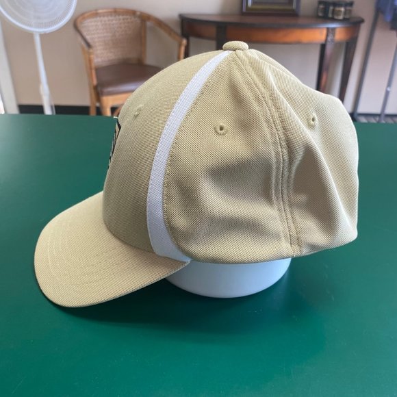 Tan White MLB Minnesota Twins Flex Fit Augusta Sportswear Baseball Hat Size S-M - Picture 2 of 6